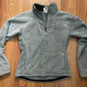 Grey fuzzy pull over